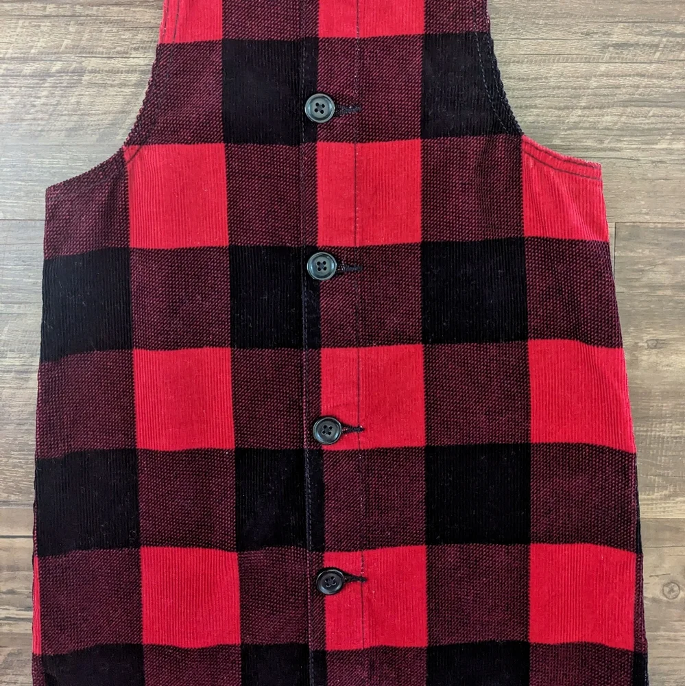 Children's Place Buffalo Plaid Jumper Overall Skirtall Dress